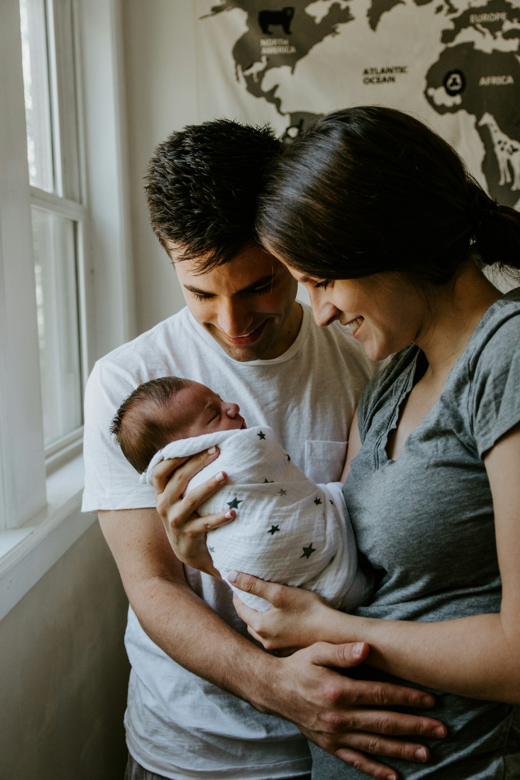 New parents with baby